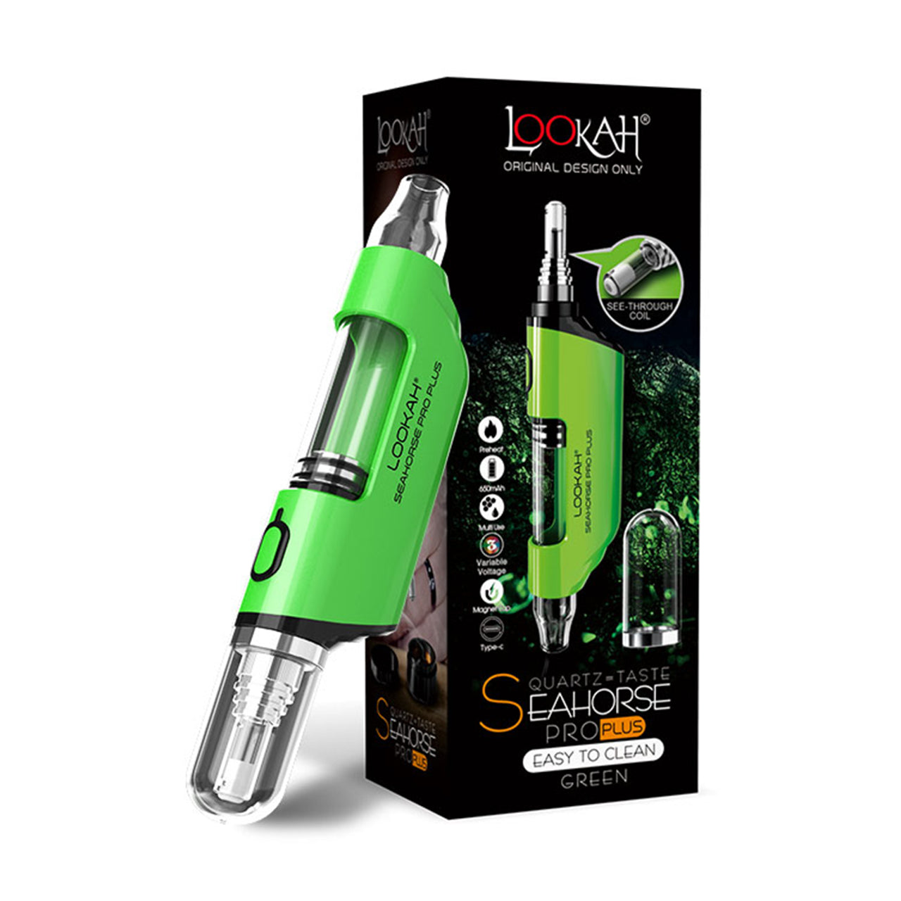 Lookah - Seahorse Pro Plus 650mAh Vaporizer Kit - SWED Lookah - Seahorse Pro Plus 650mAh Vaporizer Kit - SWED